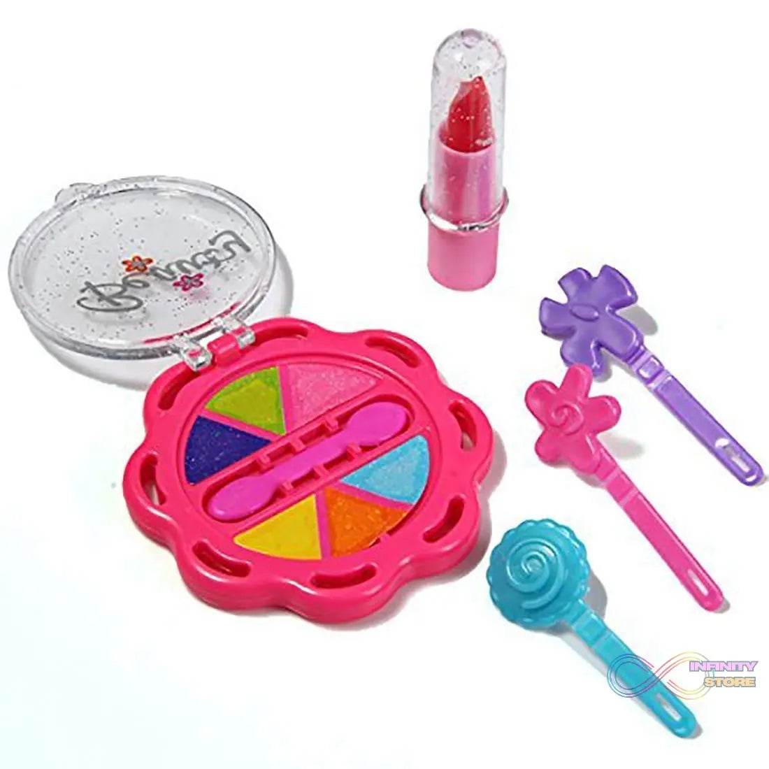 Beauty Make up Set for Kids Girls with Fold-able Suitcase (Multicolour) - infinityexculsivestore.com