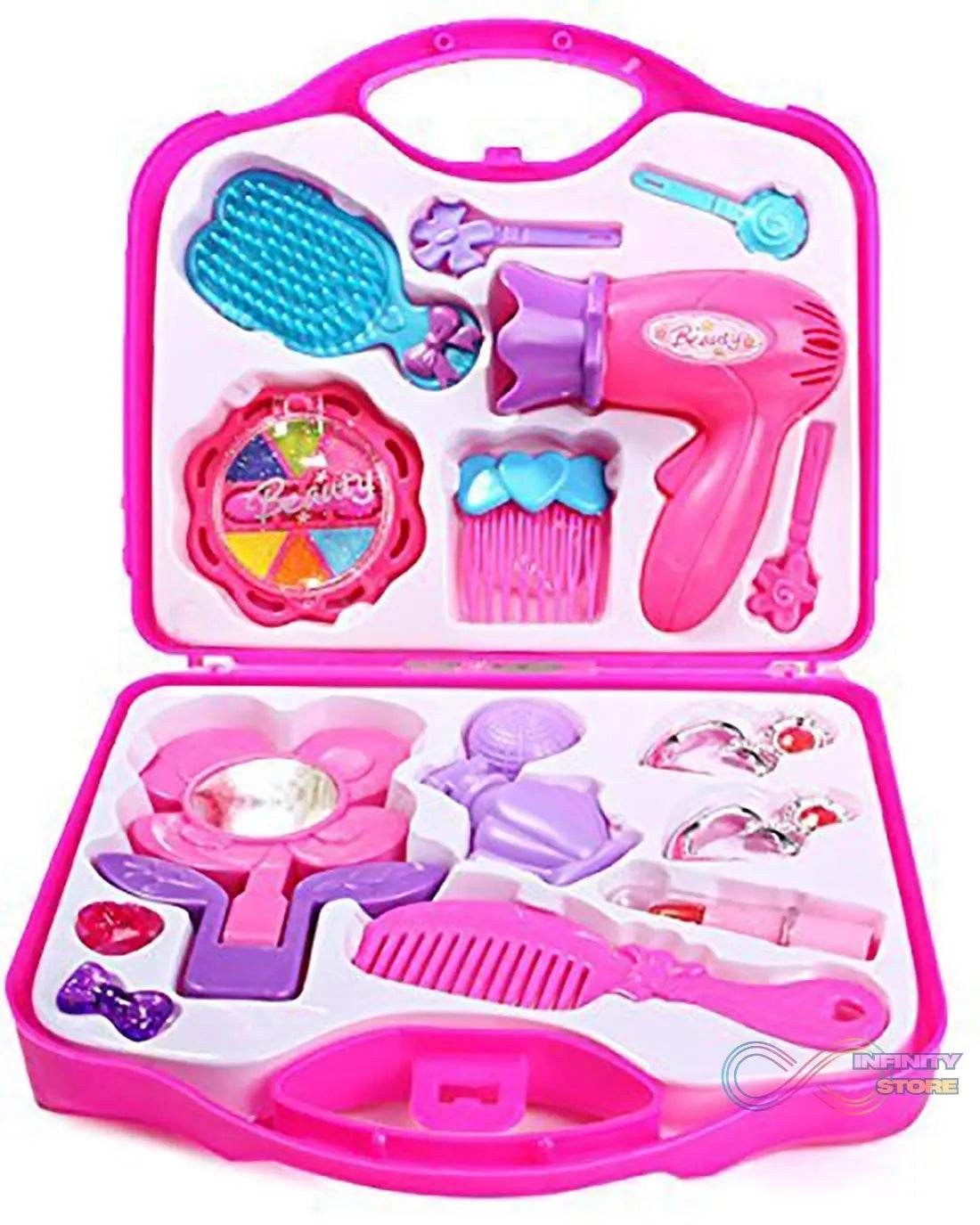 Beauty Make up Set for Kids Girls with Fold-able Suitcase (Multicolour) - infinityexculsivestore.com