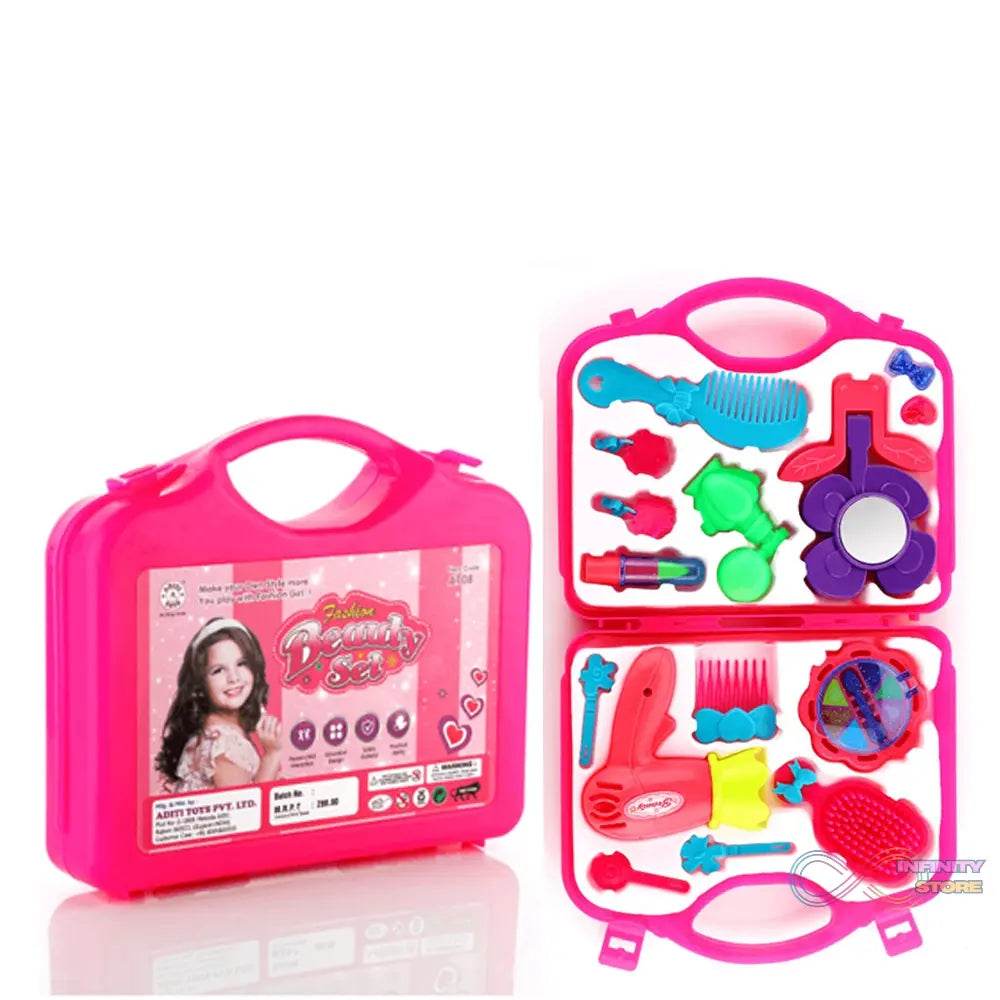 Beauty Make up Set for Kids Girls with Fold-able Suitcase (Multicolour) - infinityexculsivestore.com