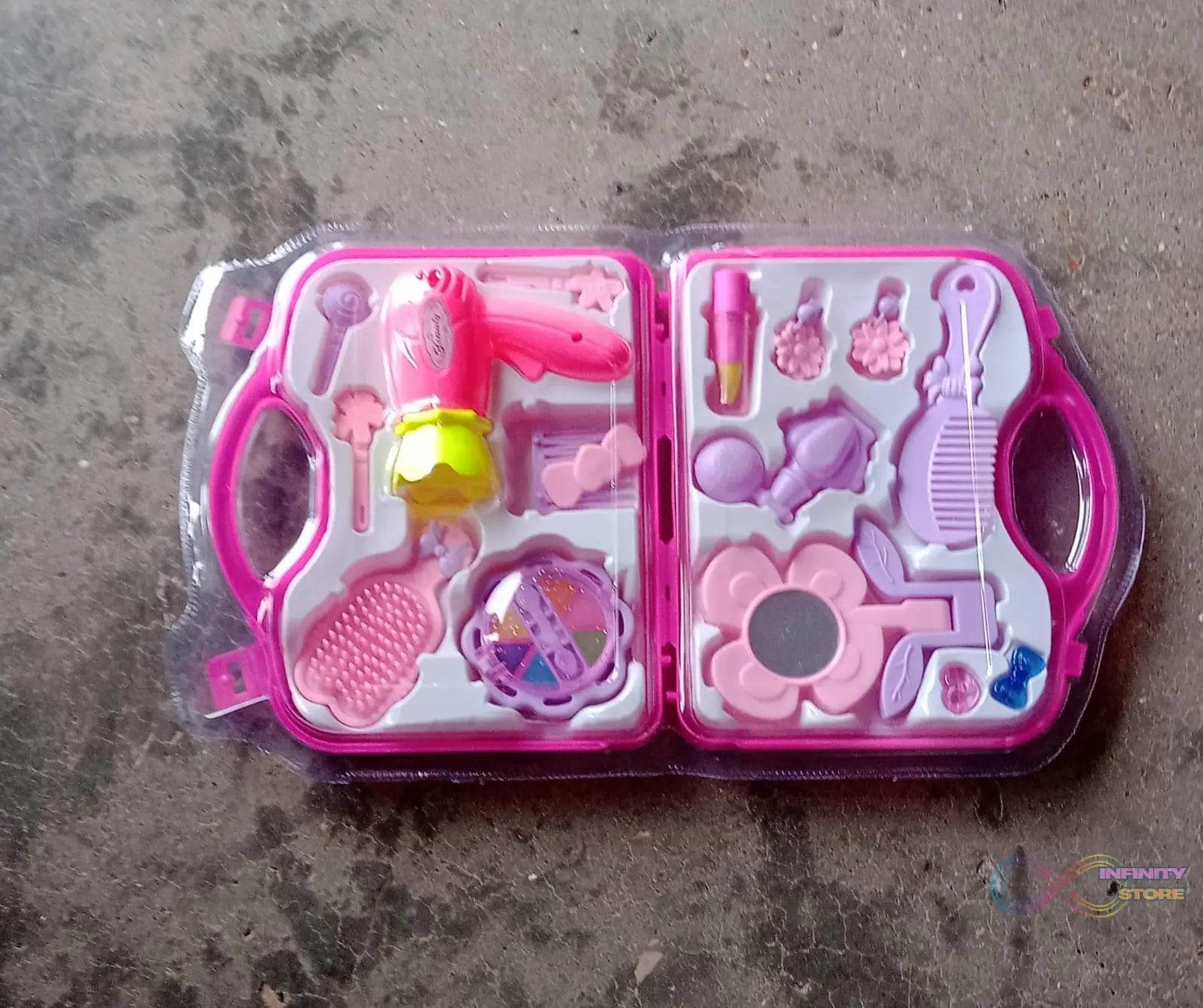 Beauty Make up Set for Kids Girls with Fold-able Suitcase (Multicolour) - infinityexculsivestore.com
