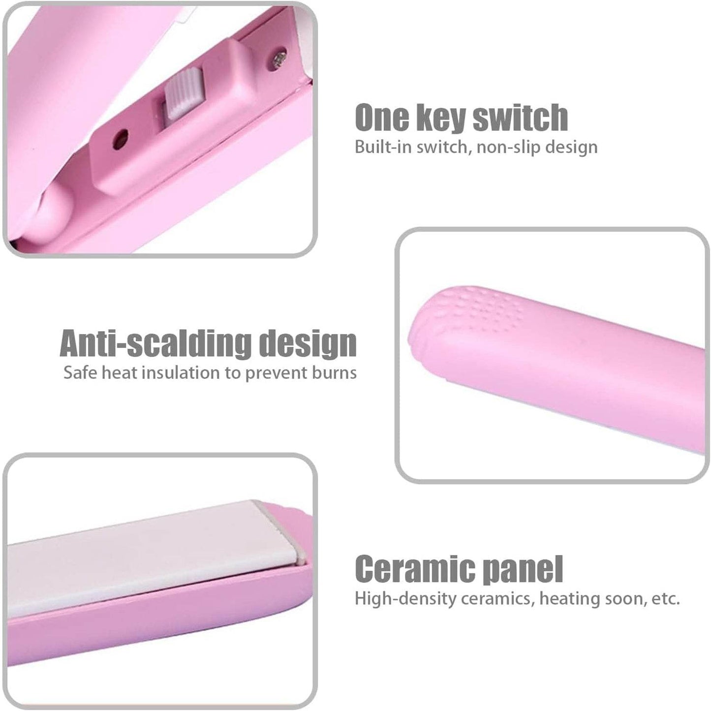 Beauty and Personal Care Professional Ceramic Plate Mini Hair Styler Straightener and Curler - infinityexculsivestore.com