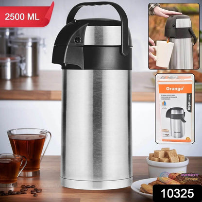 Beverage Dispenser Stainless Steel for Serving Tea and Coffee, Thermos steel (2500 ML) - infinityexculsivestore.com