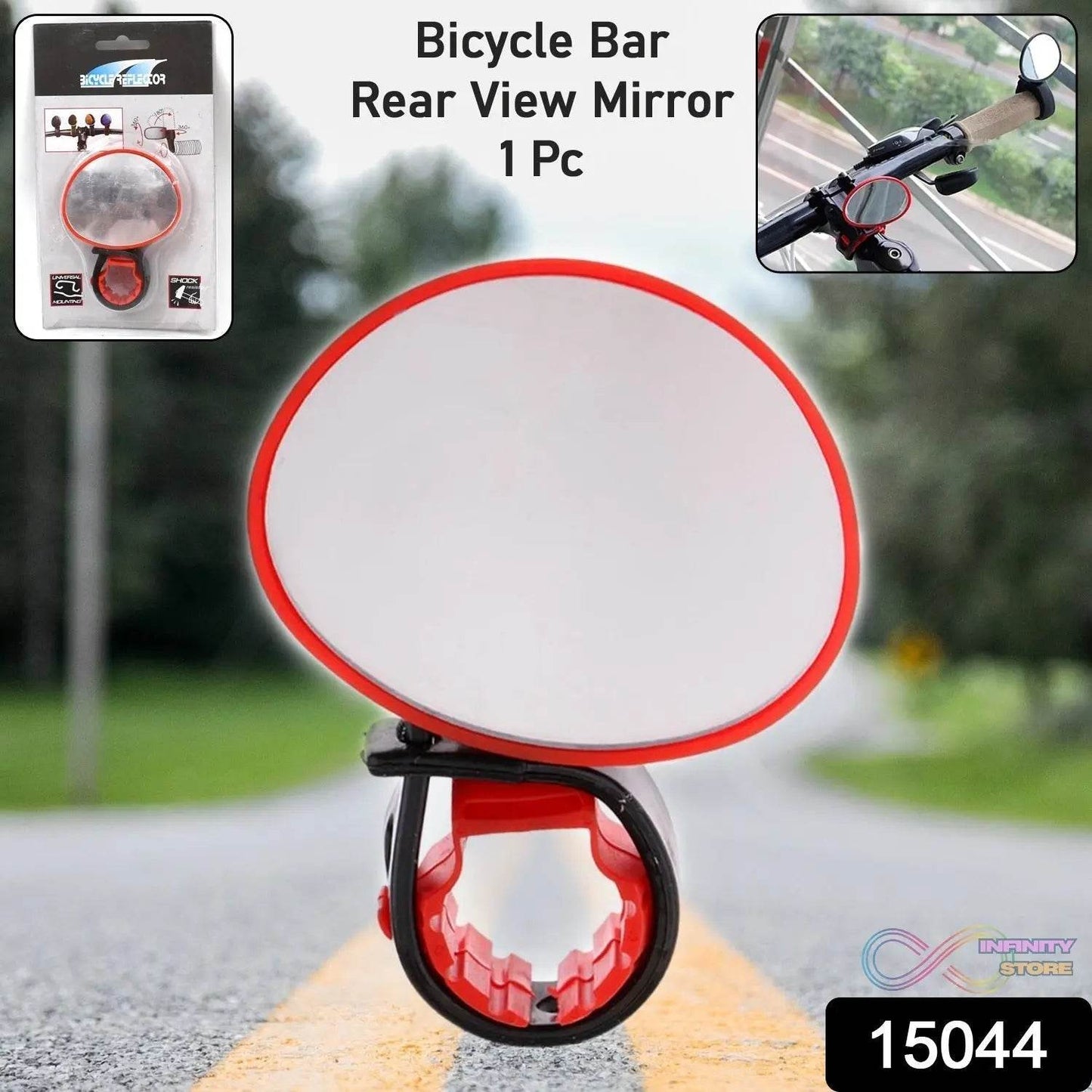 Bicycle 360 rotation Cycling Mirror Handlebar Rearview Mirror (1 Pc) - infinityexculsivestore.com