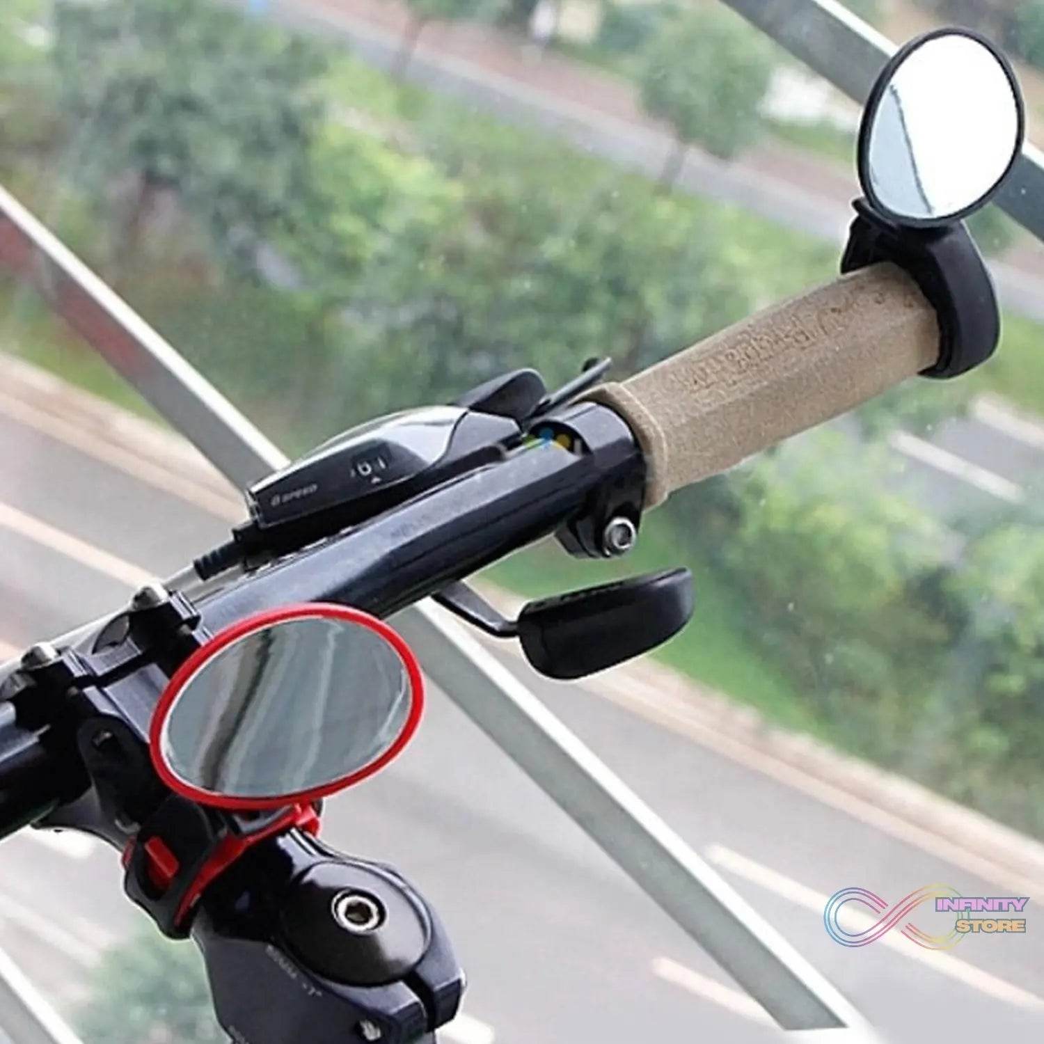 Bicycle 360 rotation Cycling Mirror Handlebar Rearview Mirror (1 Pc) - infinityexculsivestore.com