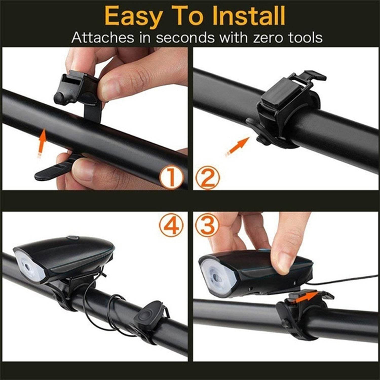 Bicycle Horn with LED Light Work On Battery - infinityexculsivestore.com
