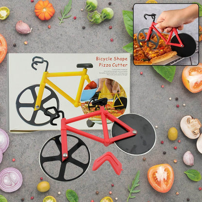 Bicycle Pizza Cutter (1 Pc): Stainless Steel, Unbreakable Handle - infinityexculsivestore.com