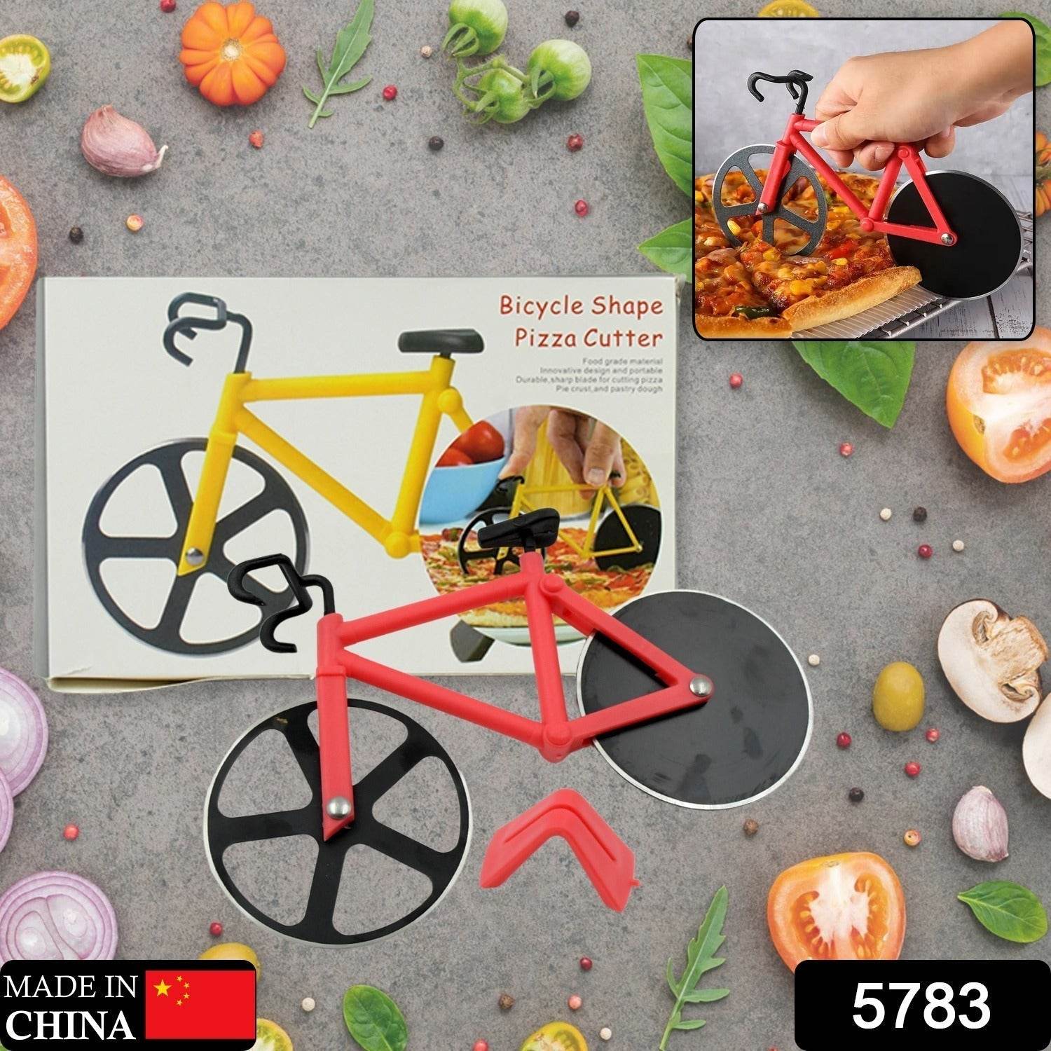 Bicycle Pizza Cutter (1 Pc): Stainless Steel, Unbreakable Handle - infinityexculsivestore.com