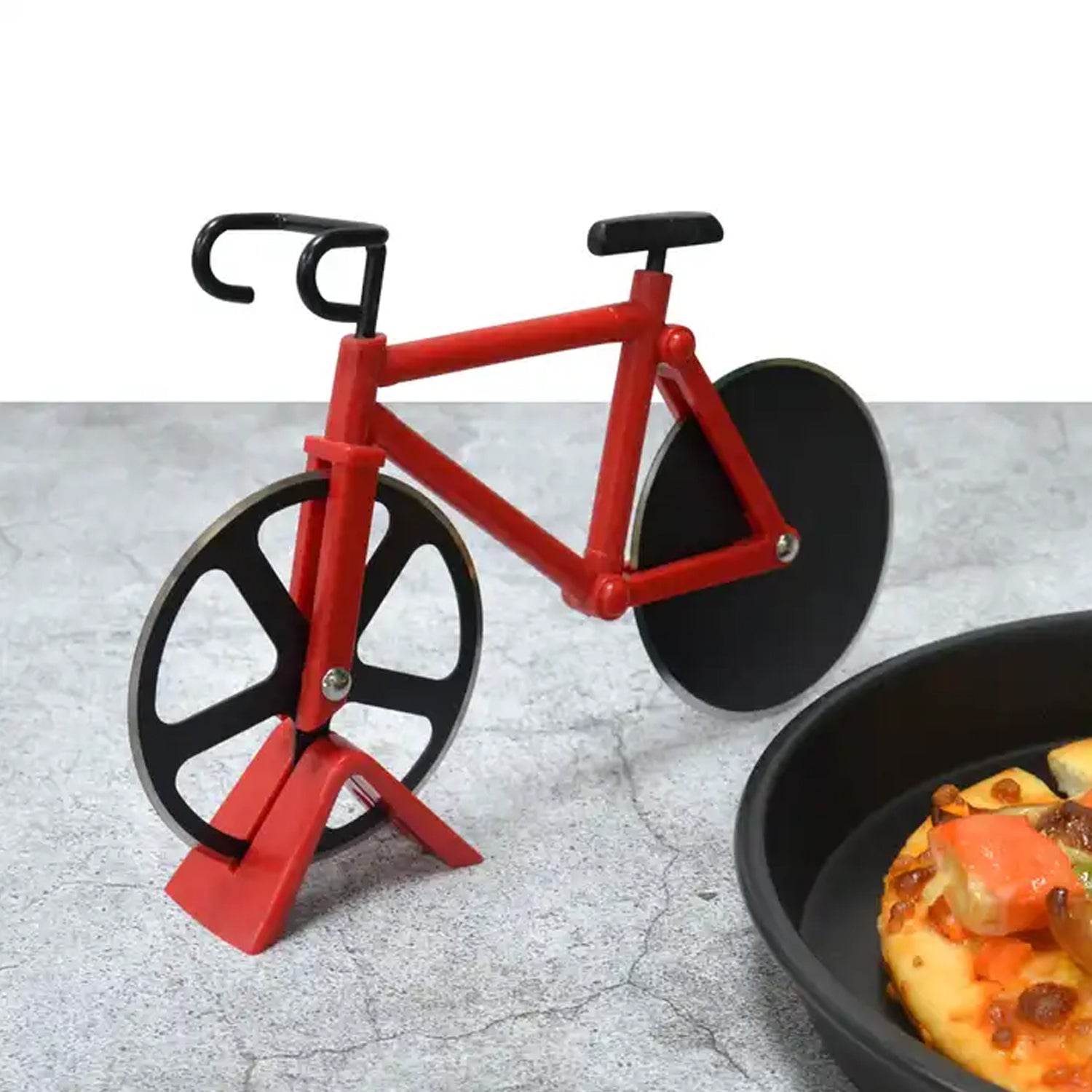 Bicycle Pizza Cutter (1 Pc): Stainless Steel, Unbreakable Handle - infinityexculsivestore.com