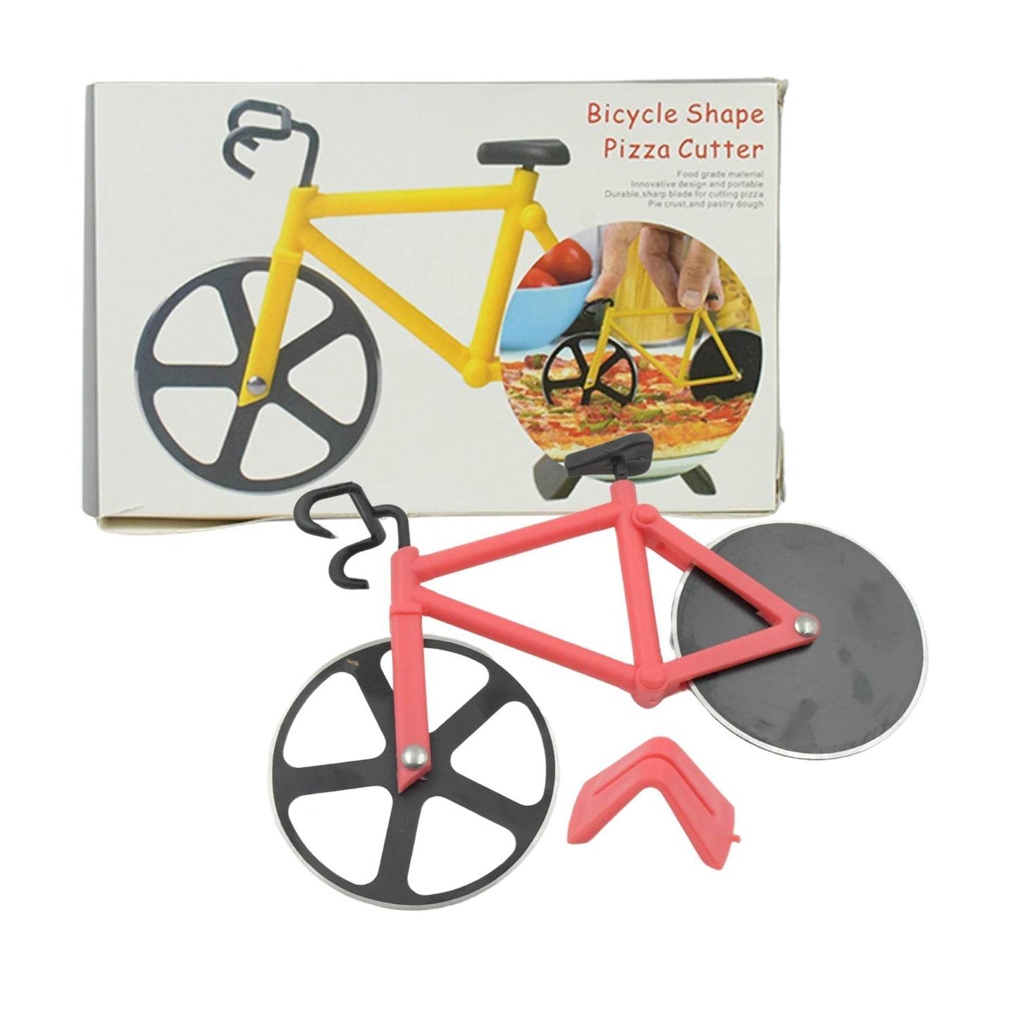 Bicycle Pizza Cutter (1 Pc): Stainless Steel, Unbreakable Handle - infinityexculsivestore.com