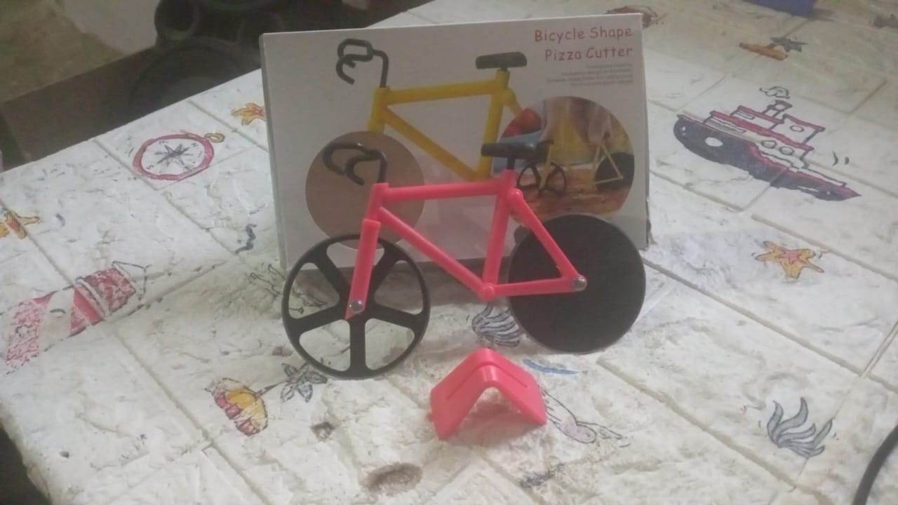 Bicycle Pizza Cutter (1 Pc): Stainless Steel, Unbreakable Handle - infinityexculsivestore.com