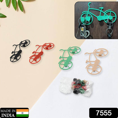 Bicycle Shape Key Chain Holder and wall mount bike hook Key Holders Plastic Key Holder For Home, Office (pack of 4) - infinityexculsivestore.com