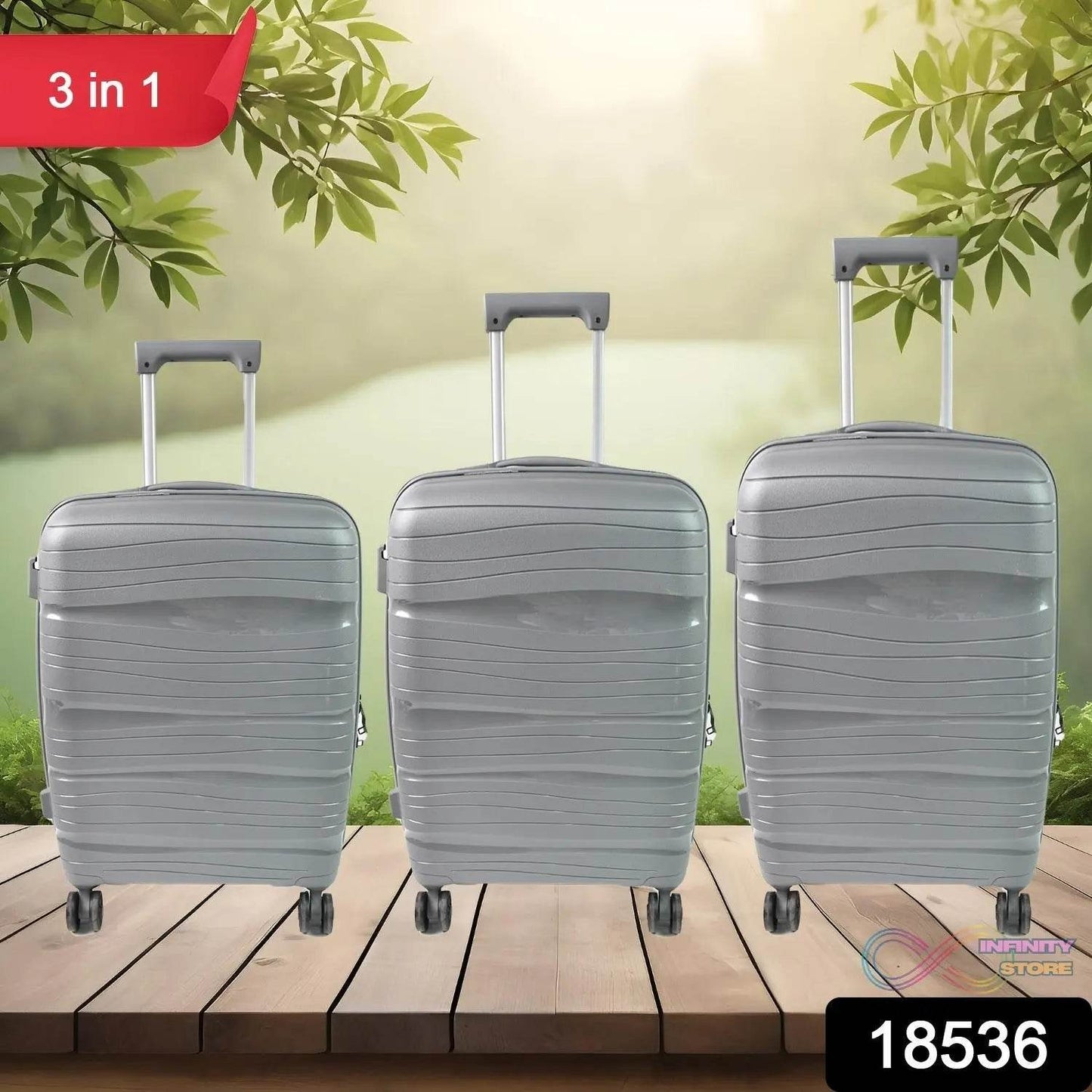 Big 3 in 1 Luggage with Wheels Travel suitcases Set (3 Pcs Set / Different Size) - infinityexculsivestore.com