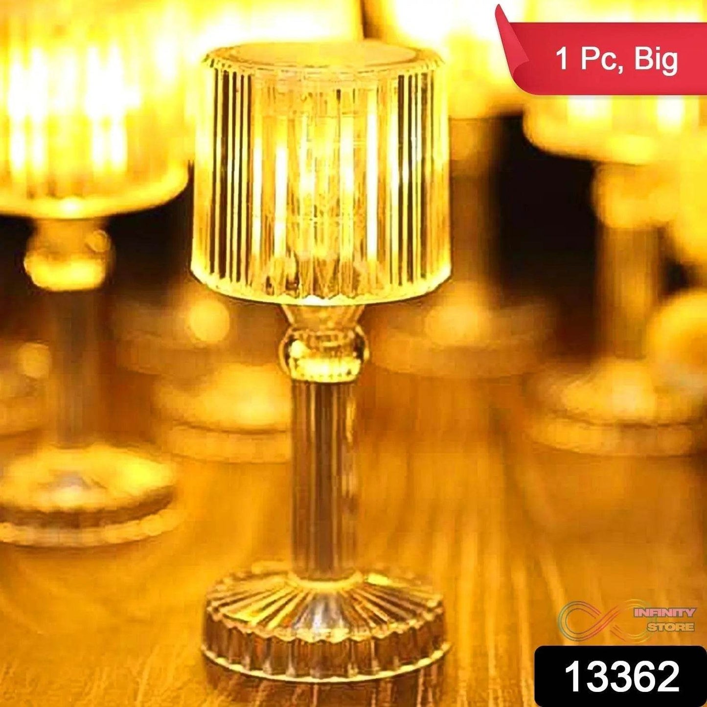 Big Acrylic LED Desk Lamps Table Lamp Portable Crystal (1 Pc / Big) - infinityexculsivestore.com