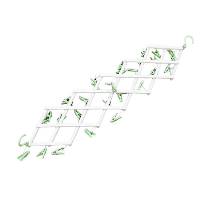 Big Adjustable Clothes Hanger, Windproof Tumble Dryer, Extendable, Socks Washing Liner, Plastic Drying Rack, Sock Hanger, Foldable Hanger, Underwear Dryer with 29 Clips - infinityexculsivestore.com