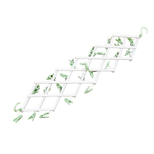 Big Adjustable Clothes Hanger, Windproof Tumble Dryer, Extendable, Socks Washing Liner, Plastic Drying Rack, Sock Hanger, Foldable Hanger, Underwear Dryer with 29 Clips - infinityexculsivestore.com