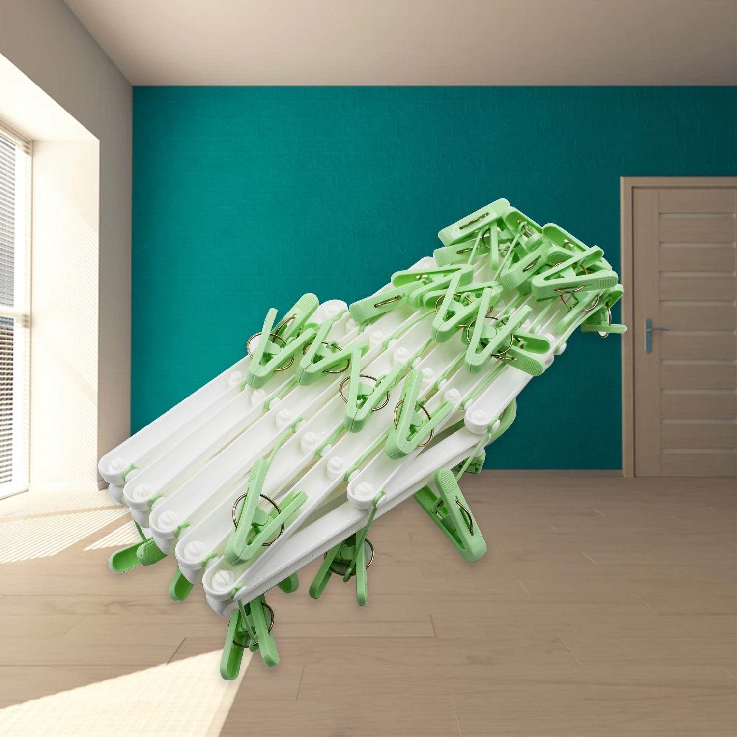 Big Adjustable Clothes Hanger, Windproof Tumble Dryer, Extendable, Socks Washing Liner, Plastic Drying Rack, Sock Hanger, Foldable Hanger, Underwear Dryer with 29 Clips - infinityexculsivestore.com