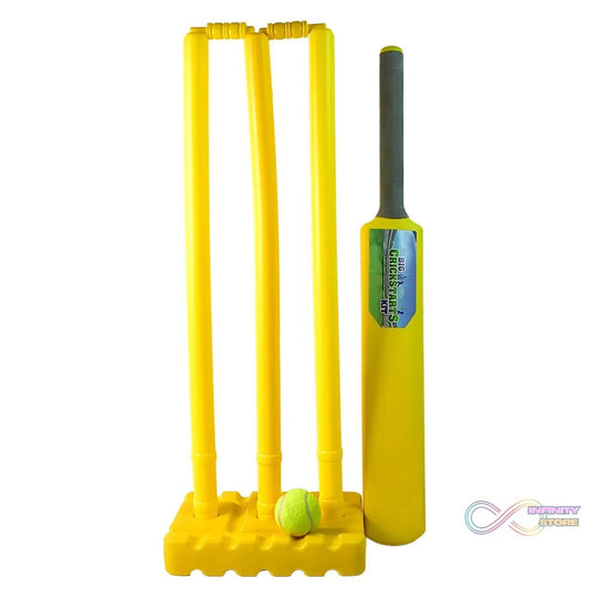 Big Cricket Kit, Cricket Set with 1 Cricket Bat, 1 Rubber Ball, Bails, 3 Stumps with Stand Base - infinityexculsivestore.com