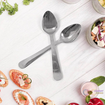 Big Dinner Spoons, 6 Pieces stainless Steel Table Spoon - infinityexculsivestore.com
