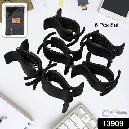 Big Hair Clips for Girls Kids Hair Accessories (6 Pcs Set / Black) - infinityexculsivestore.com