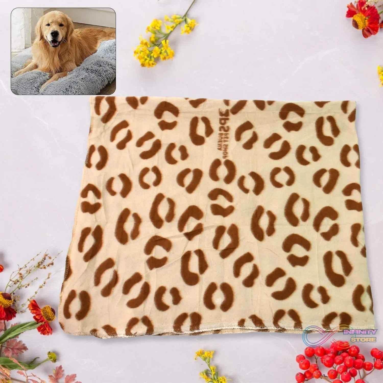 Big Pet Soft Blanket / Towel, Warm Sleep Mat (1 Pc / Mix Color & Design & Size) - infinityexculsivestore.com