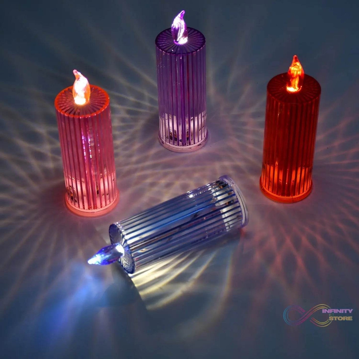 Big Simple Candles for Home Decoration, Crystal Candle Lights (Multicolor) - infinityexculsivestore.com