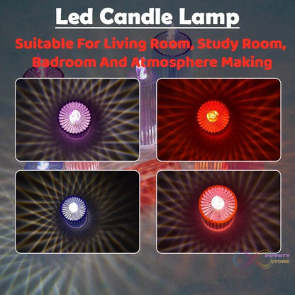 Big Simple Candles for Home Decoration, Crystal Candle Lights (Multicolor) - infinityexculsivestore.com