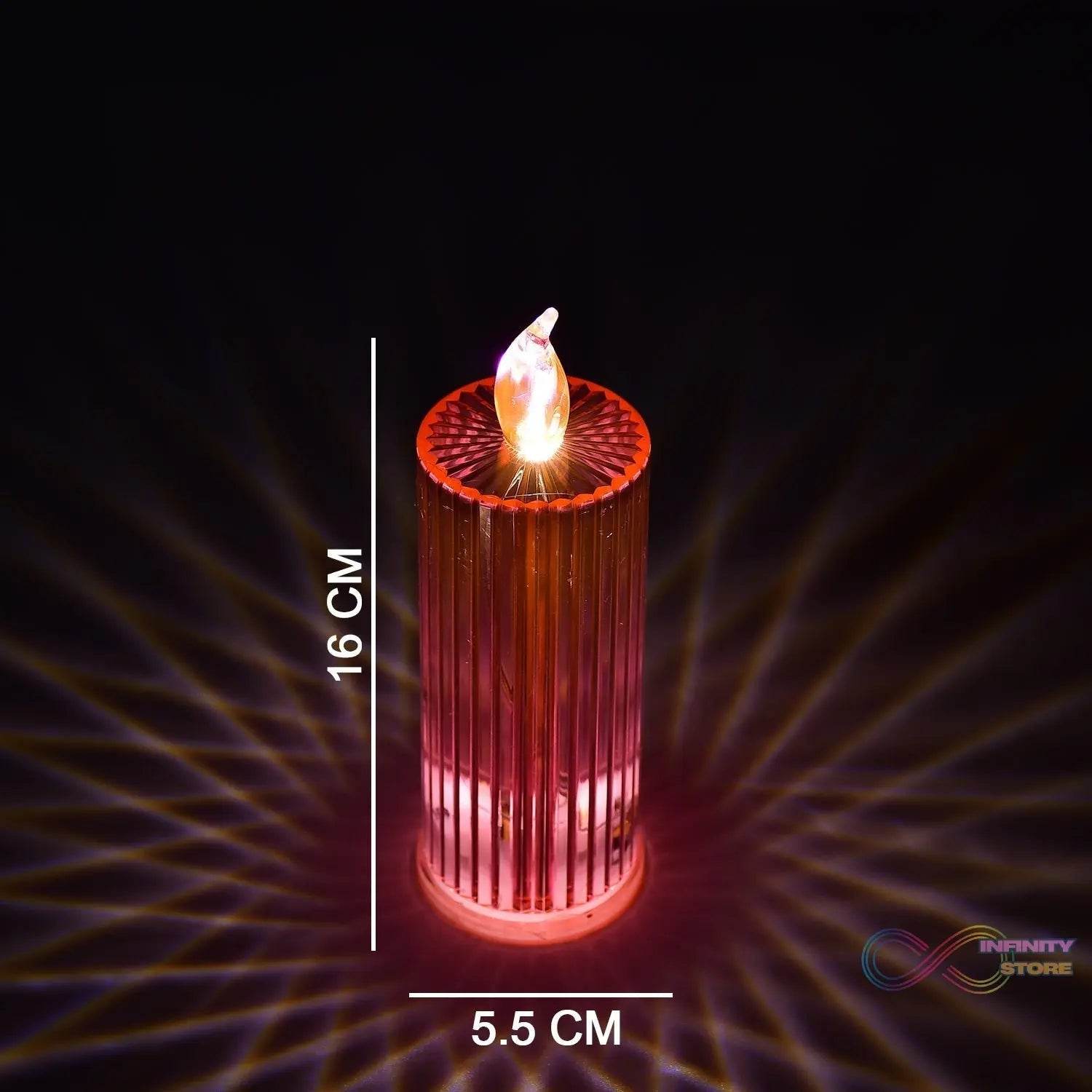 Big Simple Candles for Home Decoration, Crystal Candle Lights (Multicolor) - infinityexculsivestore.com
