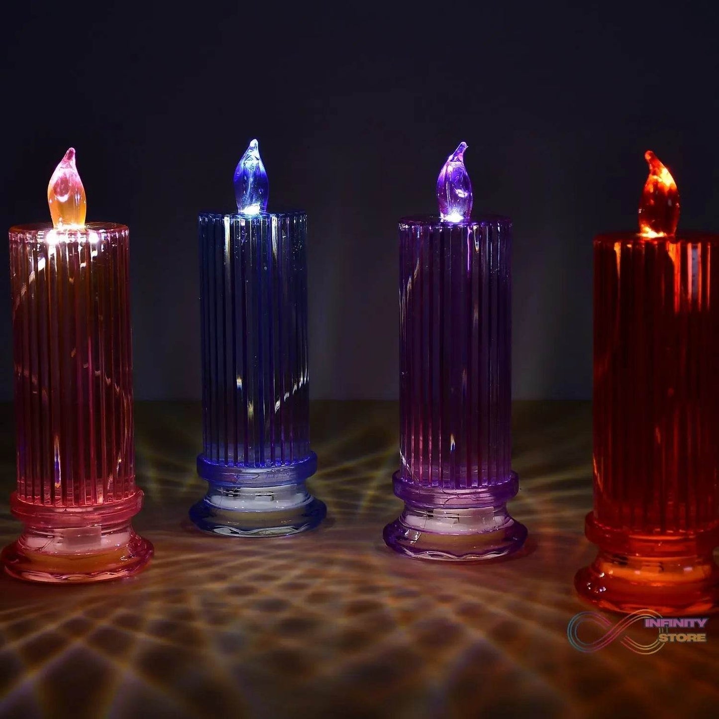 Big Simple Candles for Home Decoration, Crystal Candle Lights (Multicolor) - infinityexculsivestore.com