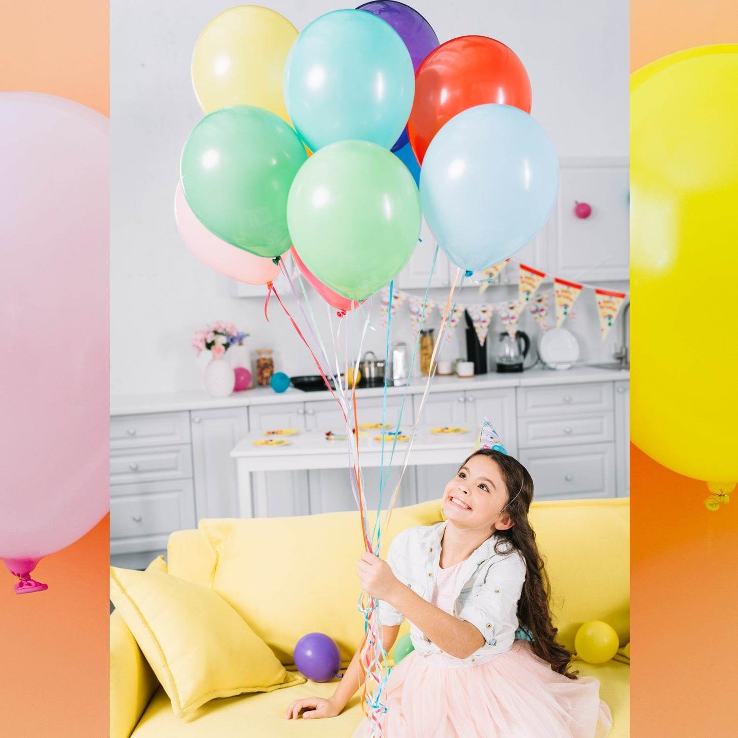Big Size Balloons Kinds of Rainbow Party Latex Balloons for Birthday / Anniversary / Valentine's / Wedding / Engagement Party Decoration Multicolor (3 Pcs Set - infinityexculsivestore.com