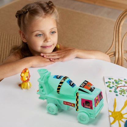 Big Size Heavy Duty Rotating Cement Mixer Dumper Truck Toys for Kids Toddlers Boys and Girls - Construction Toy Friction Vehicle Toy - infinityexculsivestore.com