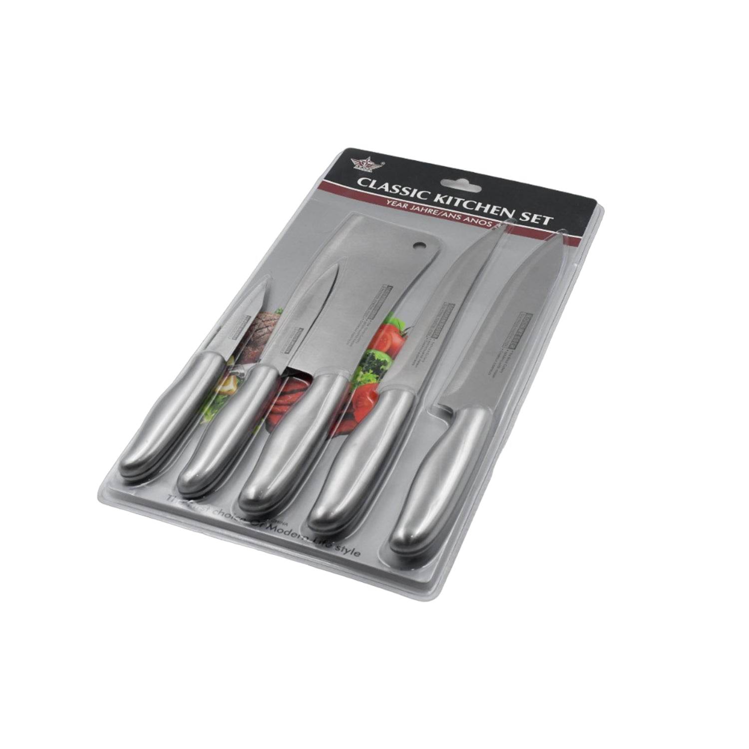 Big Size Professional Sharp Durable Quality Pack of 5 Kitchen Knives Set Basic Kitchen Tools-Stainless Steel Kitchen Gadgets (5 Pc Set) - infinityexculsivestore.com