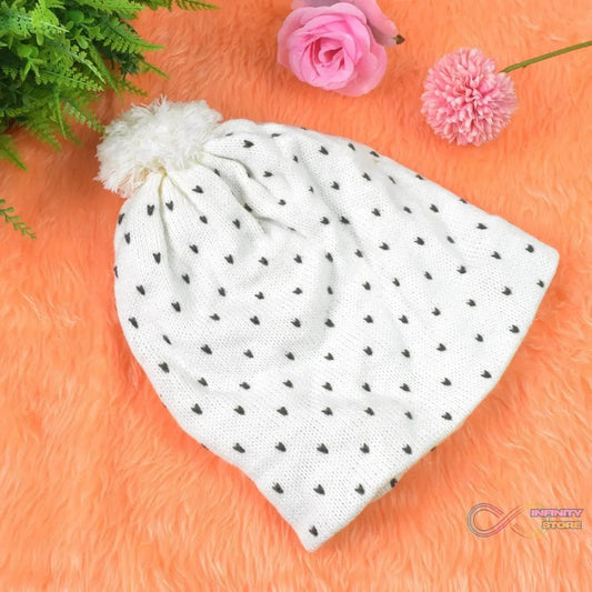 Big Soft Winter Cap, Woolen Inside Fur Beanie Cap (1 Pc / Mix Design & Color) - infinityexculsivestore.com