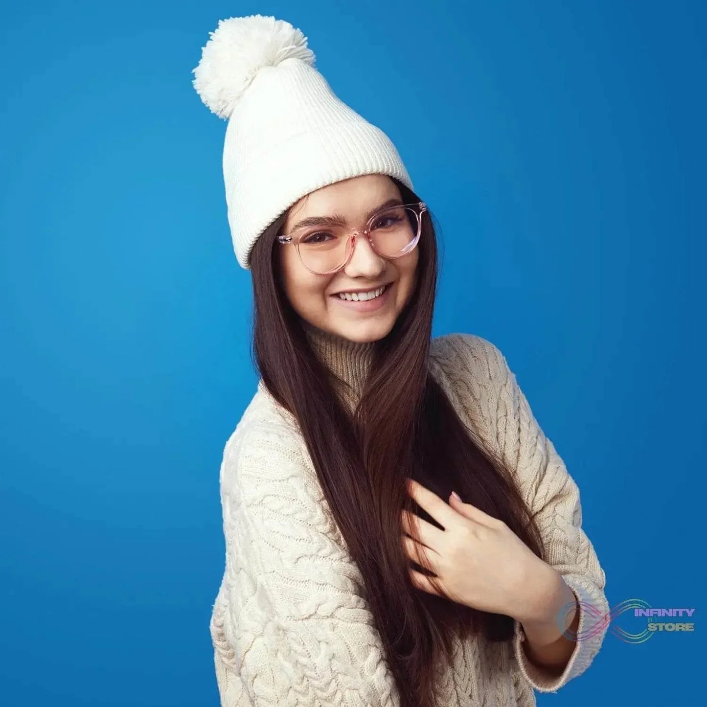 Big Soft Winter Cap, Woolen Inside Fur Beanie Cap (1 Pc / Mix Design & Color) - infinityexculsivestore.com