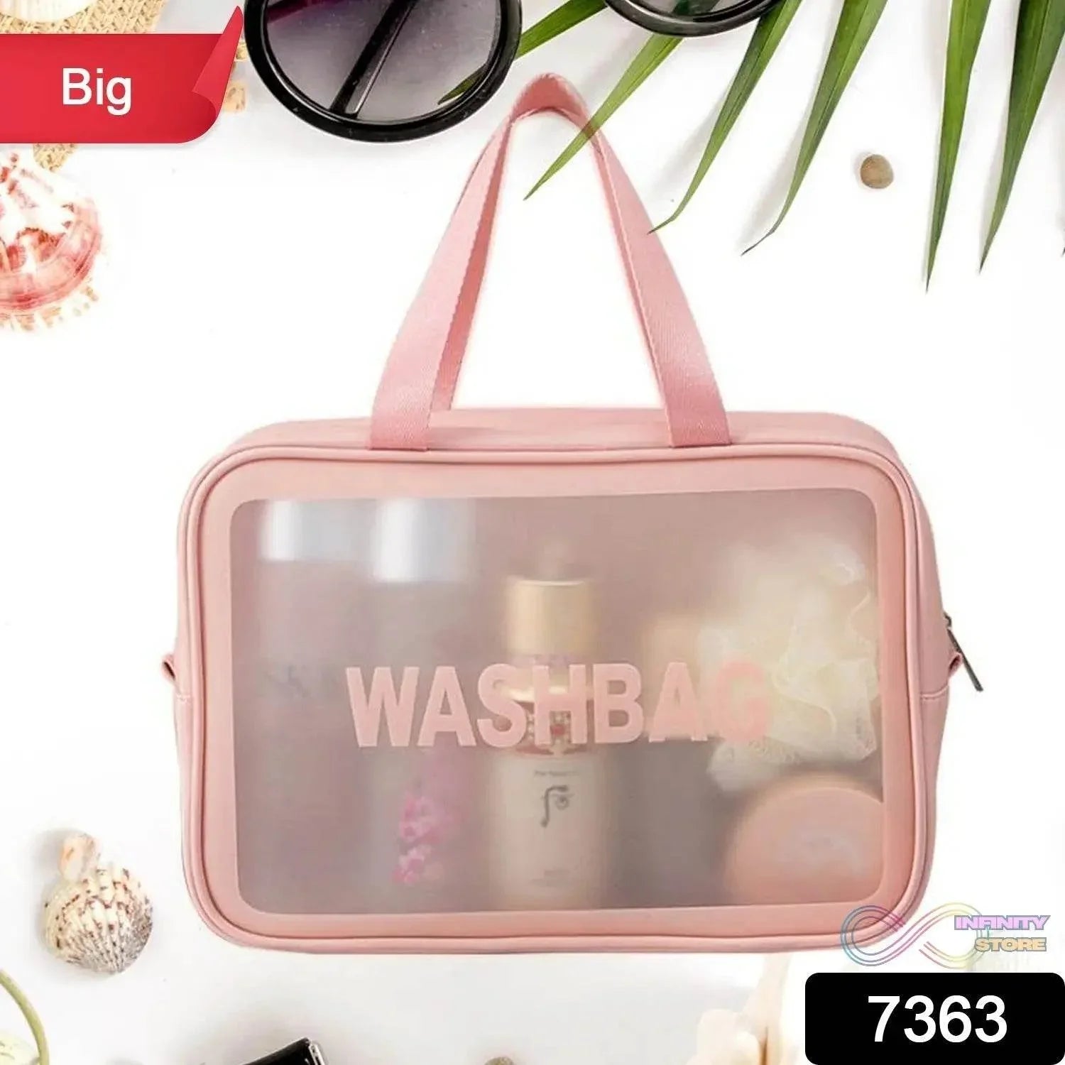 Big Zippered Cosmetic Pouch, Toiletry Bag for Cosmetics (1 Pc) - infinityexculsivestore.com