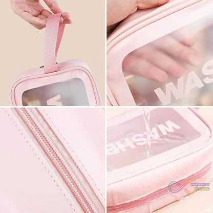 Big Zippered Cosmetic Pouch, Toiletry Bag for Cosmetics (1 Pc) - infinityexculsivestore.com