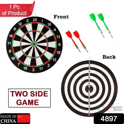 Big size double faced portable dart board with 4 darts set for kids children. indoor sports games board game dart board game. - infinityexculsivestore.com