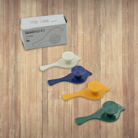 Bird Hook self Adhesive Hooks Wall Mounted Hook Shower Towel Hook Hat Hooks Rack Coat Hook Door Back Hook Adhesive Hooks for Wall Novelty Wall Hook (4 Pc Set) - infinityexculsivestore.com