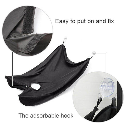 Black Beard Apron Hair Clippings Catcher Grooming Bib - infinityexculsivestore.com