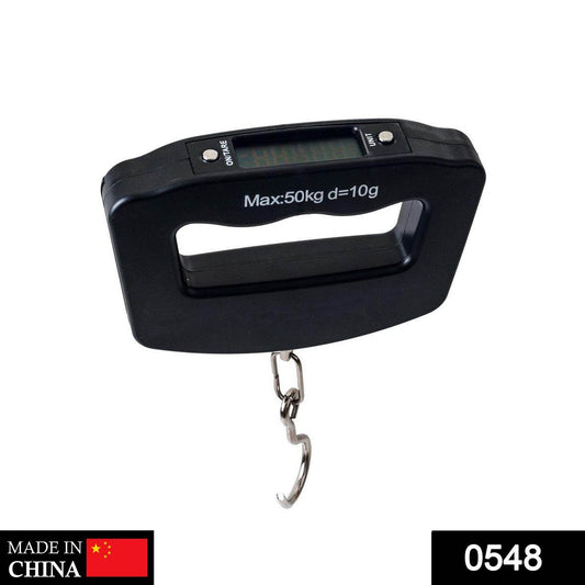 Black Digital Portable Luggage Scale with LCD Backlight (50 kg) - infinityexculsivestore.com