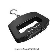 Black Digital Portable Luggage Scale with LCD Backlight (50 kg) - infinityexculsivestore.com