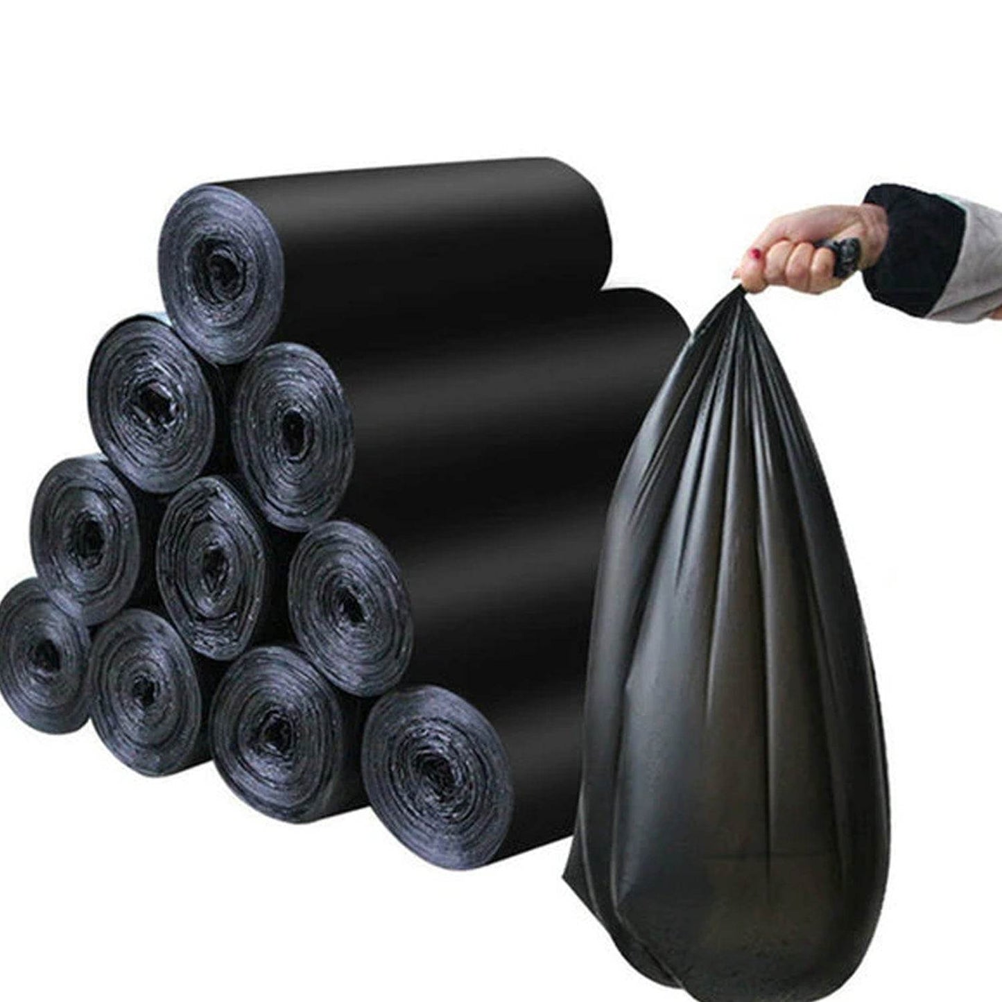 Black Garbage Bags / Dustbin Bags / Trash Bags 45x50cm (1Pc) - infinityexculsivestore.com