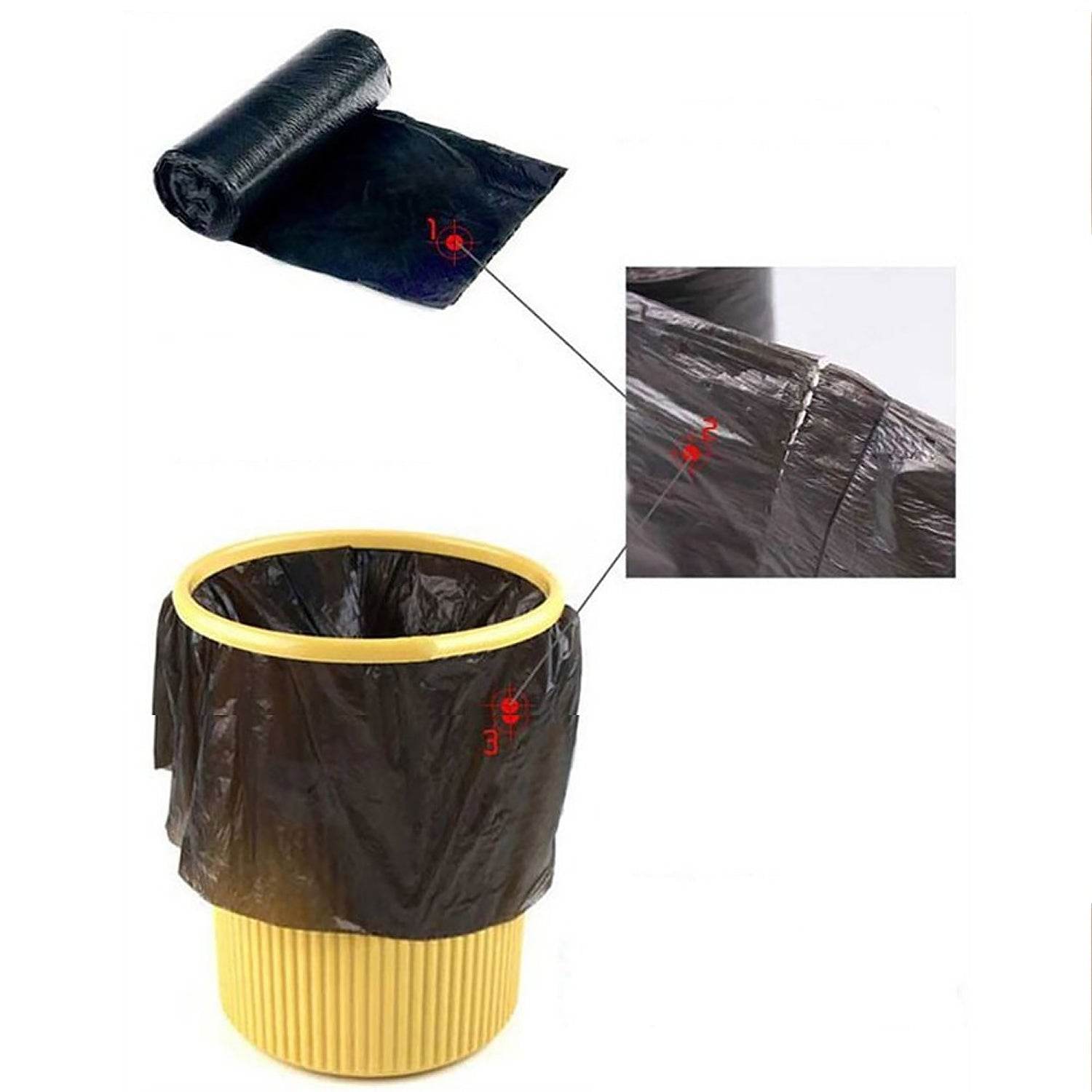 Black Garbage Bags / Dustbin Bags / Trash Bags 45x50cm (1Pc) - infinityexculsivestore.com