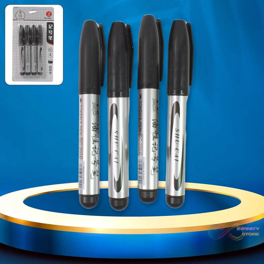 Black Marker used in all kinds of school, college (4 Pcs Set) - infinityexculsivestore.com