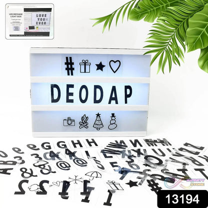 Black Mini A6 Magnetic Cinematic Light Box with 82 Characters and 10 Emojis (1 Set) - infinityexculsivestore.com