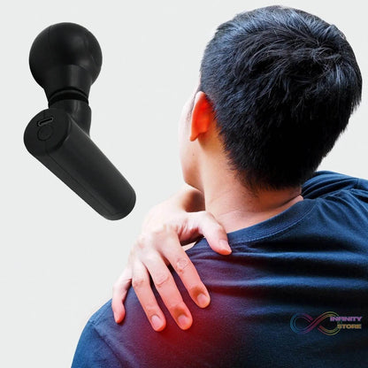 Black Mini Pocket Size Massager, Full Body Massager, Cordless One Button Operation for Body Pain & Relaxation - infinityexculsivestore.com