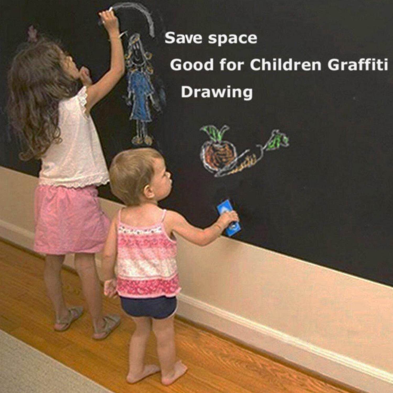 Blackboard Erasable Wall Sticker Chalkboard Sticker Removable Blackboard Wall Stickers Mural for Kids Room - infinityexculsivestore.com