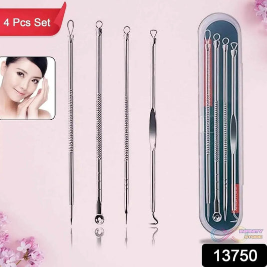 Blackhead Remover, 4-in-1 Stainless Steel Pimple Extractor Tool (1 Pc) - infinityexculsivestore.com