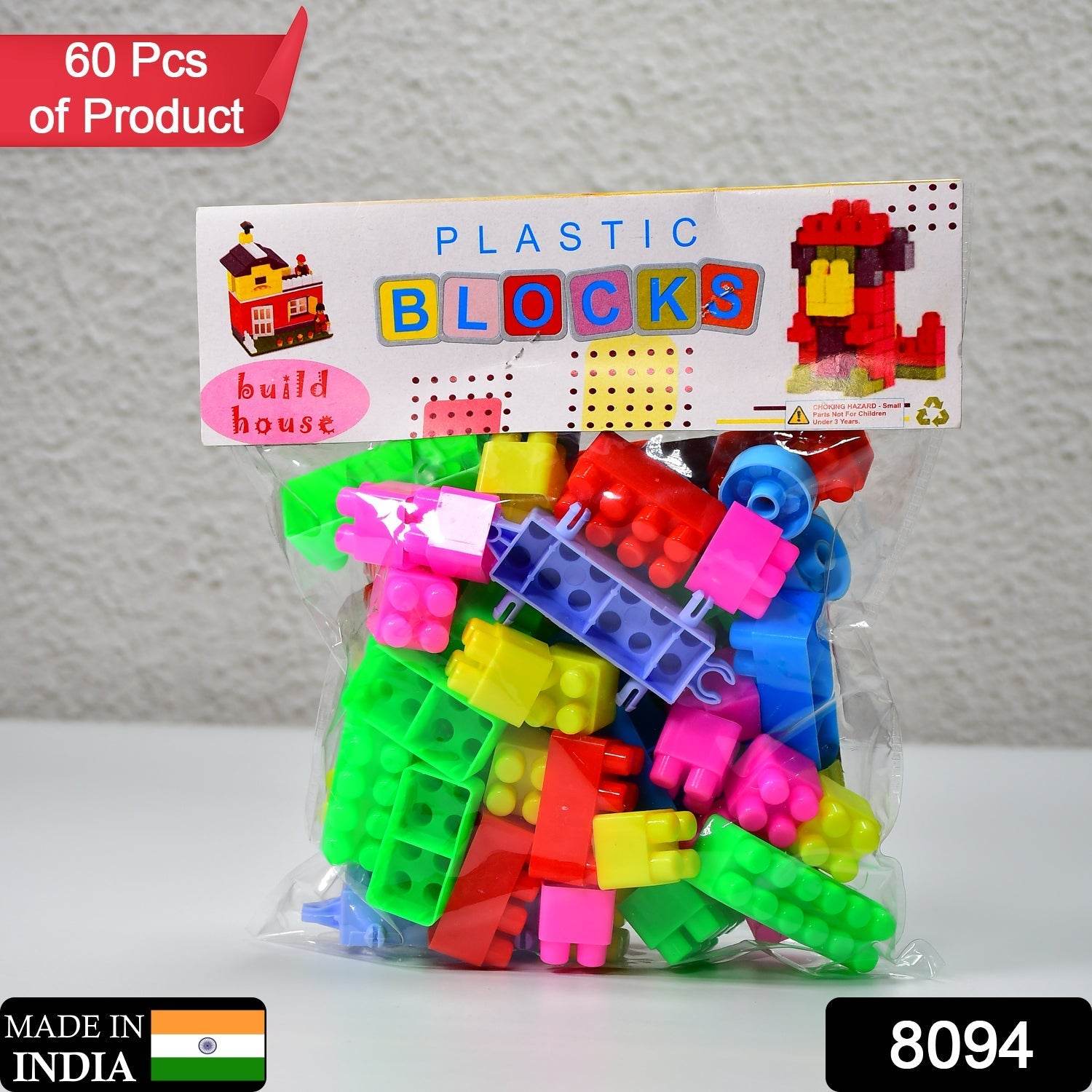 Blocks Set for Kids, Play Fun and Learning Blocks for Kids Games for Children Block Game Puzzles Set Boys, Children (Multicolor, 60 Bricks Blocks) - infinityexculsivestore.com
