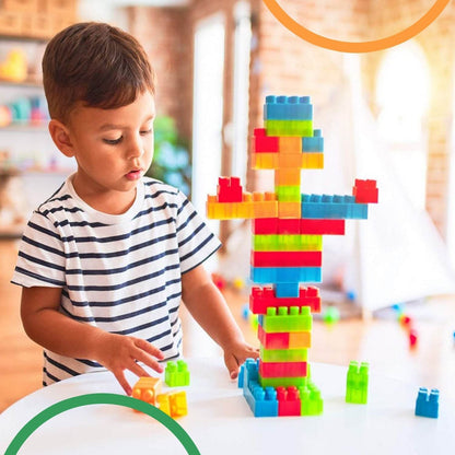 Blocks Set for Kids, Play Fun and Learning Blocks for Kids Games for Children Block Game Puzzles Set Boys, Children (Multicolor, 60 Bricks Blocks) - infinityexculsivestore.com