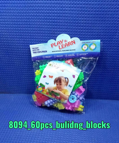 Blocks Set for Kids, Play Fun and Learning Blocks for Kids Games for Children Block Game Puzzles Set Boys, Children (Multicolor, 60 Bricks Blocks) - infinityexculsivestore.com